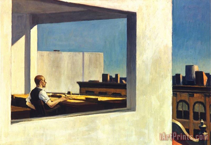 Edward Hopper Hopper Office 1953 Art Painting