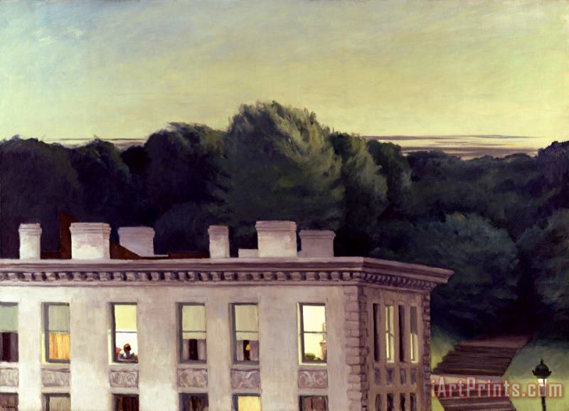 Edward Hopper House at Dusk Art Painting