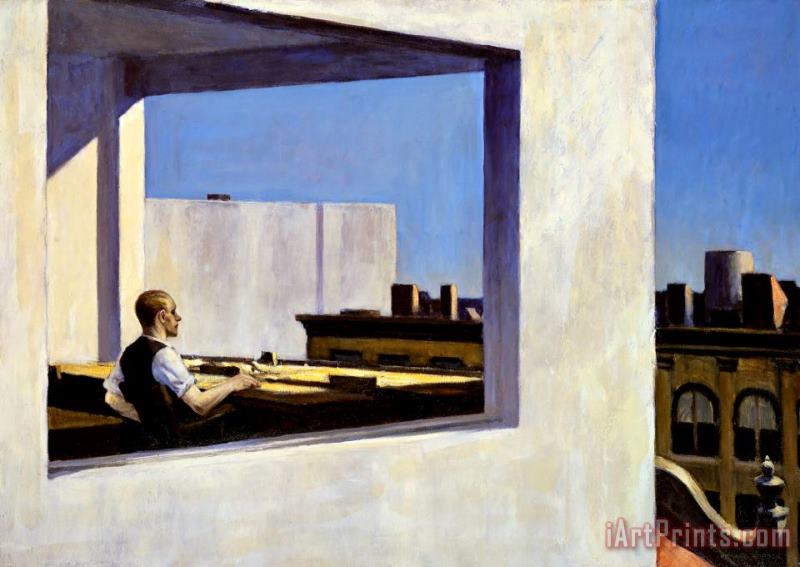 Edward Hopper Office in a Small City Art Painting