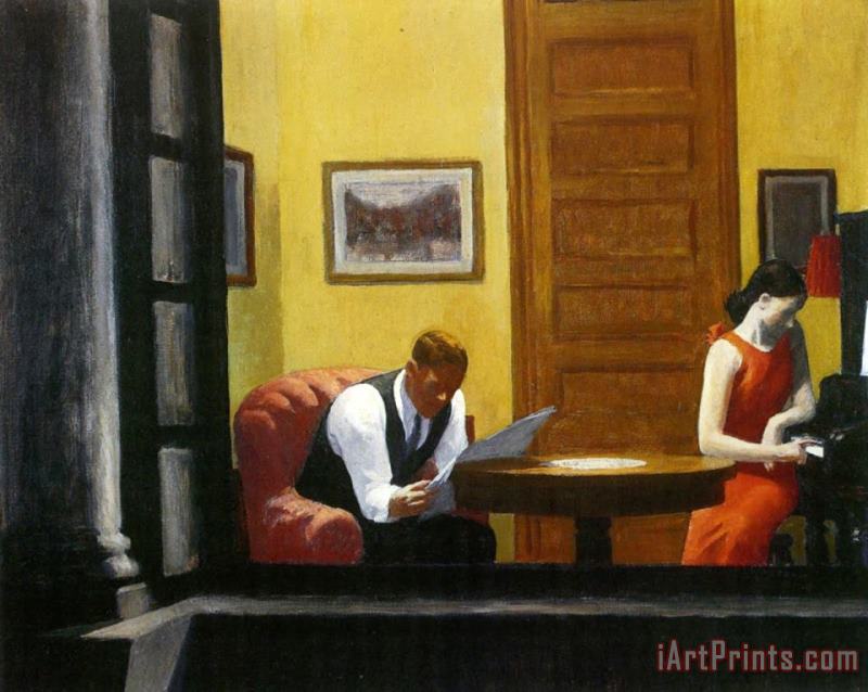 Edward Hopper Room in New York Art Painting