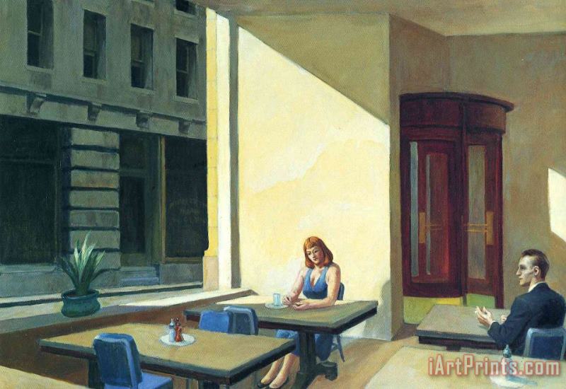 Edward Hopper Sunlights in Cafeteria Art Painting