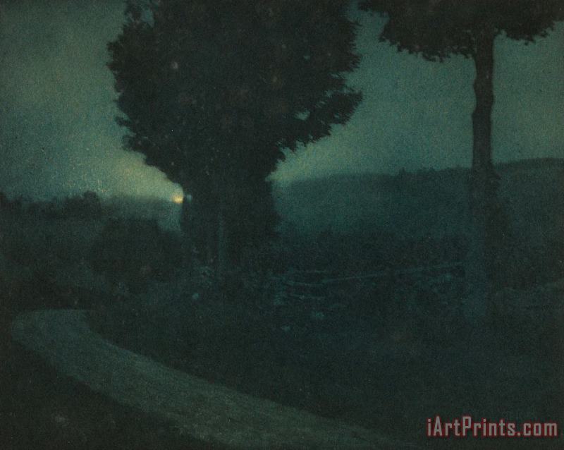 Edward Jean Steichen Road Into The Valley Moonrise Art Painting