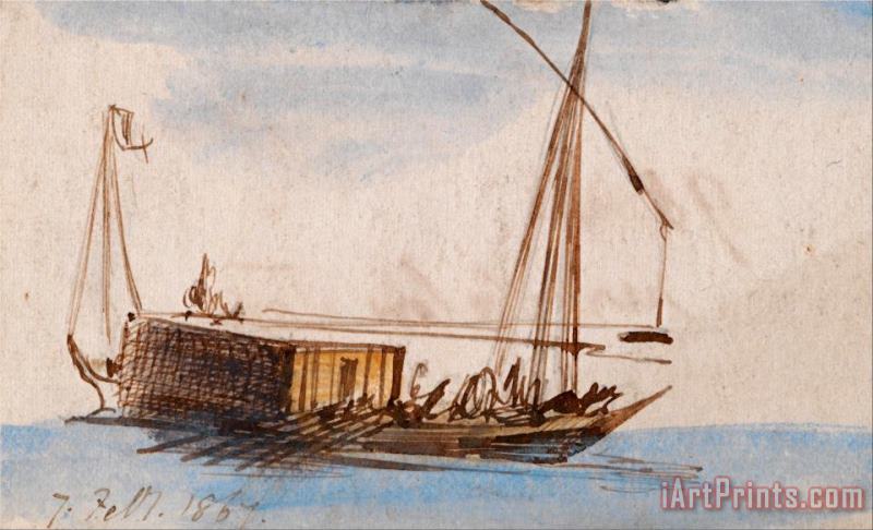 Edward Lear Boat on The Nile Art Painting