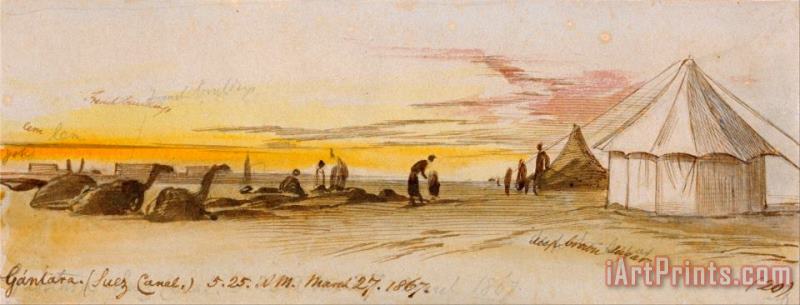 Edward Lear Gantara (suez Canal), 5 25 Am, 27 March 1867 (20) Art Print