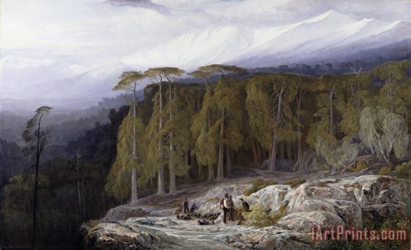 The Forest of Valdoniello - Corsica painting - Edward Lear The Forest of Valdoniello - Corsica Art Print