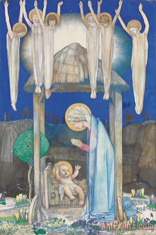 Edward Reginald Frampton The Nativity Art Painting