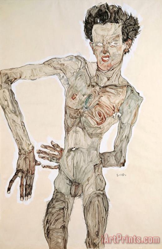 Egon Schiele Self-portrait Art Print