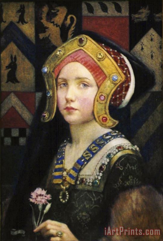 Eleanor Fortescue Brickdale Head of a Tudor Girl Art Print
