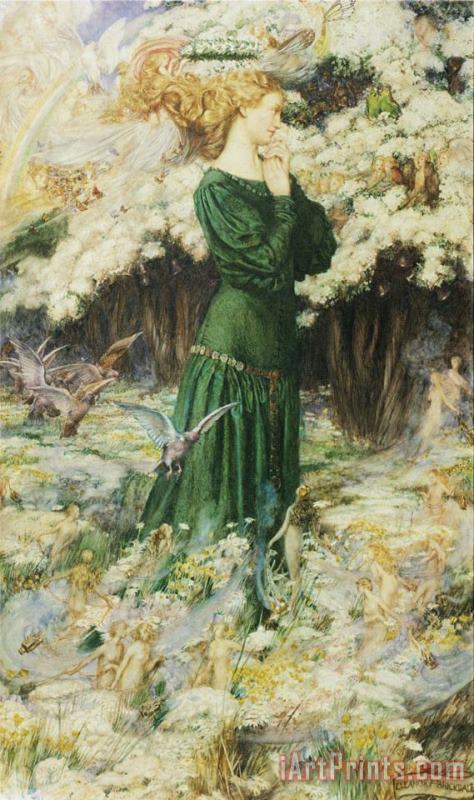 Eleanor Fortescue Brickdale The Lover's World Art Painting