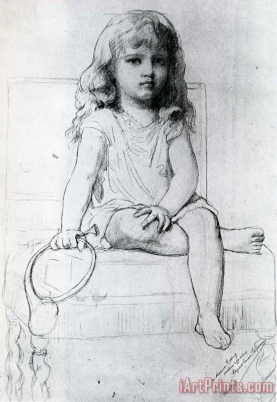 Sketch for Portrait of Rudyard Kipling's Daughter painting - Elizabeth Jane Gardner Bouguereau Sketch for Portrait of Rudyard Kipling's Daughter Art Print