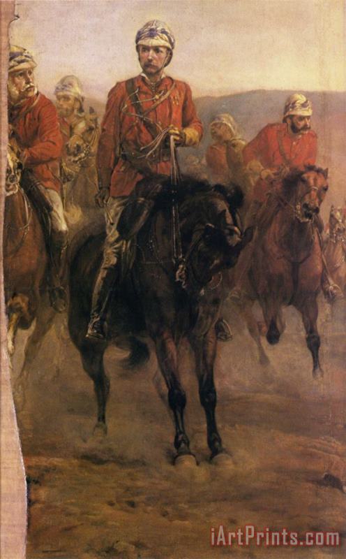 Elizabeth Thompson After The Battle Arrival of Lord Wolseley And Staff at The Bridge of Tel El Kebir Art Painting