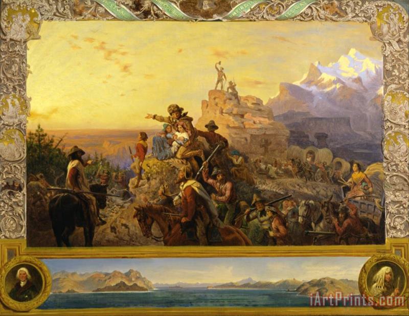 Emanuel Gottlieb Leutze Westward The Course of Empire Takes Its Way (mural Study, U.s. Capitol) Art Painting
