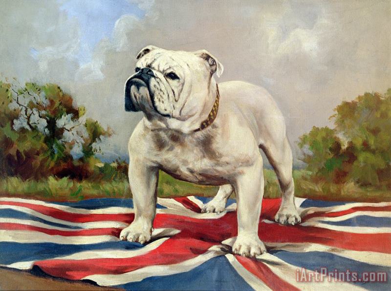 English School British Bulldog Art Painting