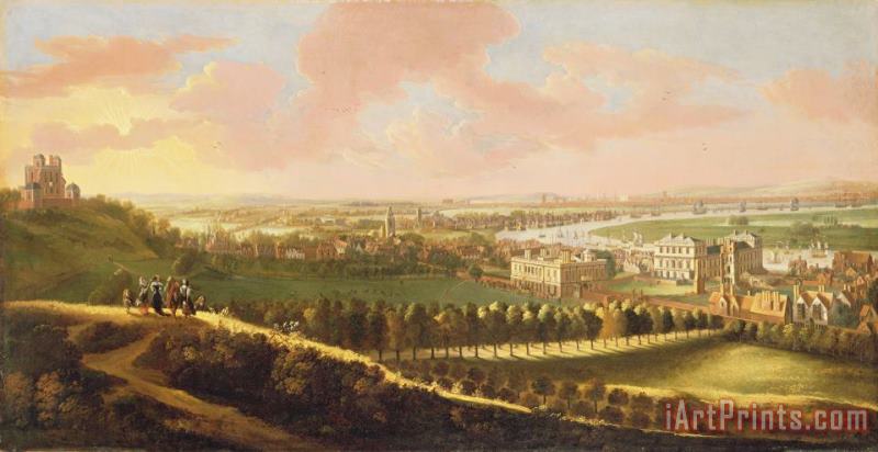 London from Greenwich Hill painting -  English School London from Greenwich Hill Art Print
