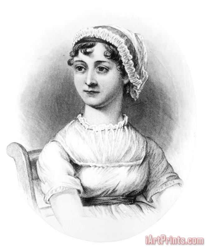 Portrait Of Jane Austen painting - English School Portrait Of Jane Austen Art Print