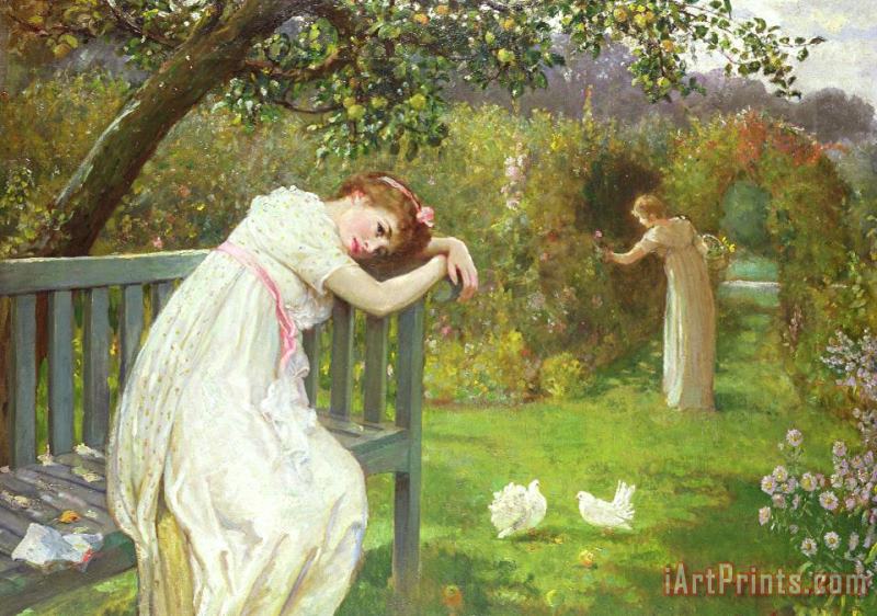 English School Sunday Afternoon - Ladies in a Garden Art Painting