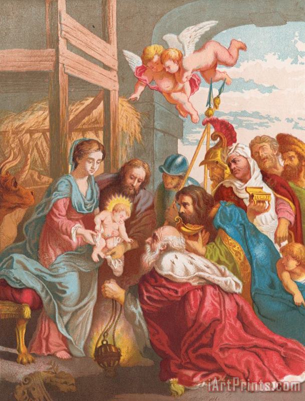 The Nativity painting - English School The Nativity Art Print