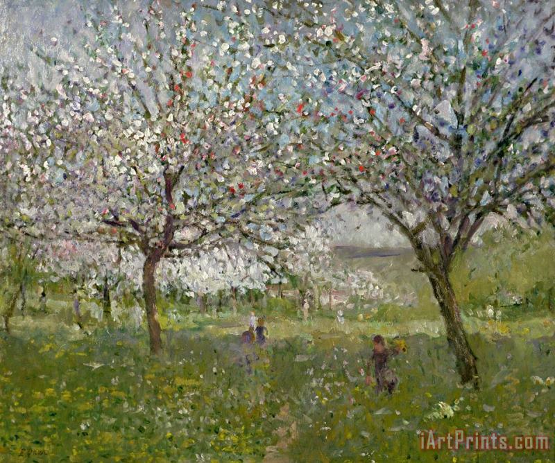 Apple Trees in Flower painting - Ernest Quost Apple Trees in Flower Art Print