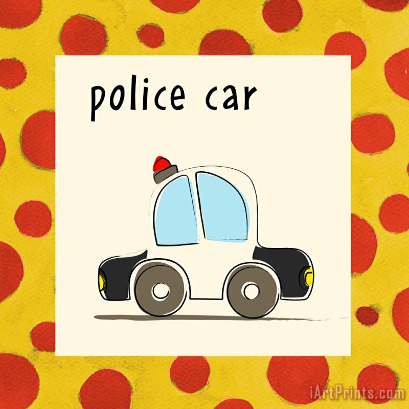 Esteban Studio Police Car Art Print