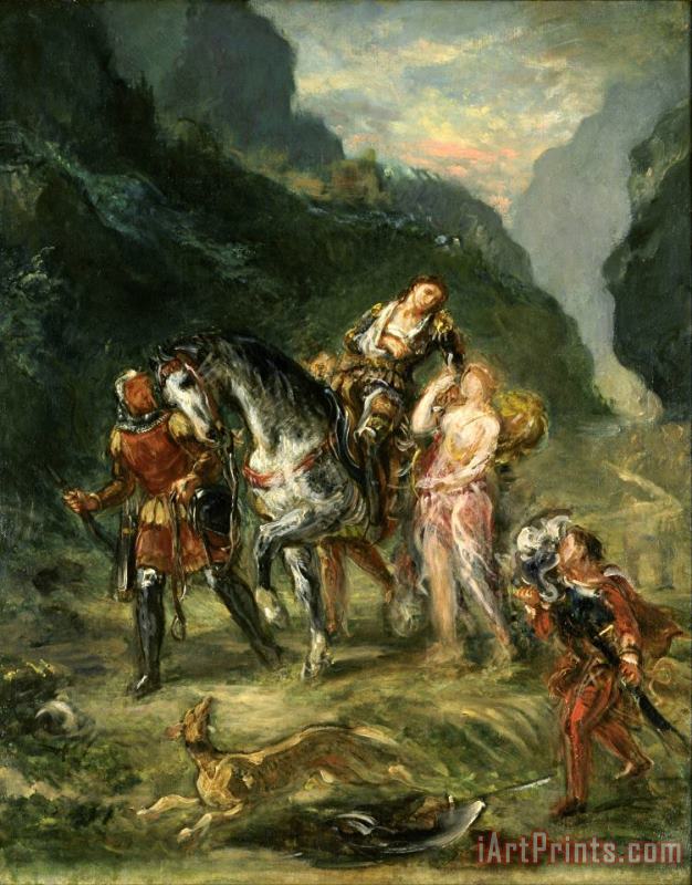 Eugene Delacroix Angelica And The Wounded Medoro Art Print