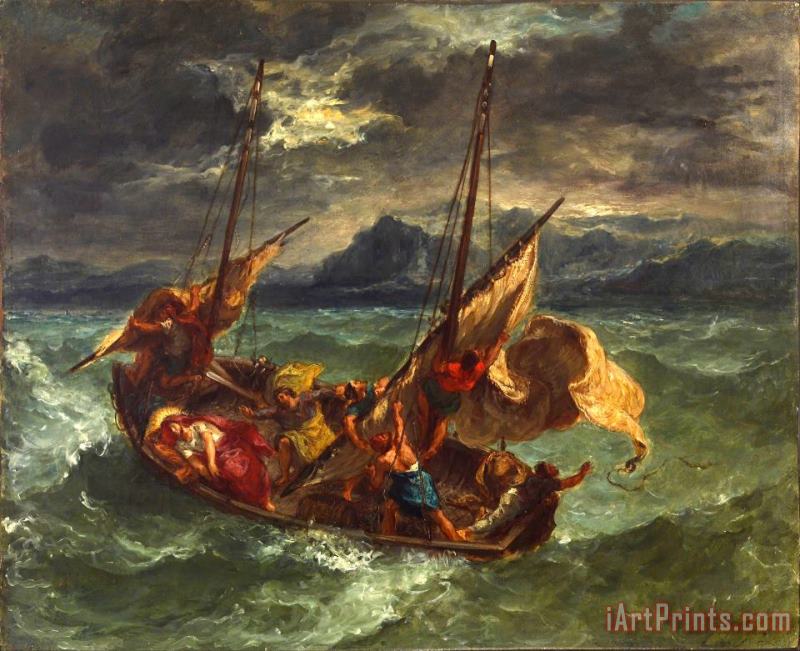Christ on The Sea of Galilee painting - Eugene Delacroix Christ on The Sea of Galilee Art Print