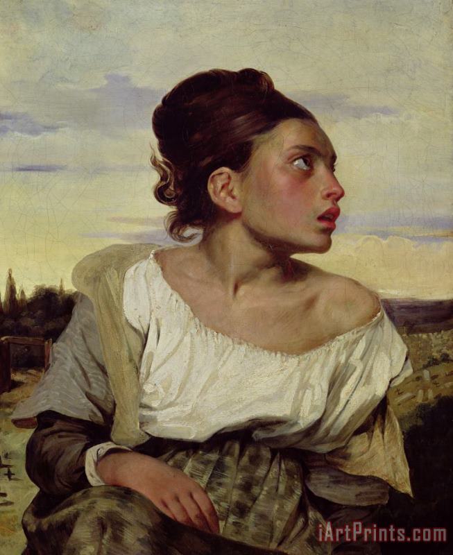 Eugene Delacroix Young Orphan in The Cemetery Art Painting