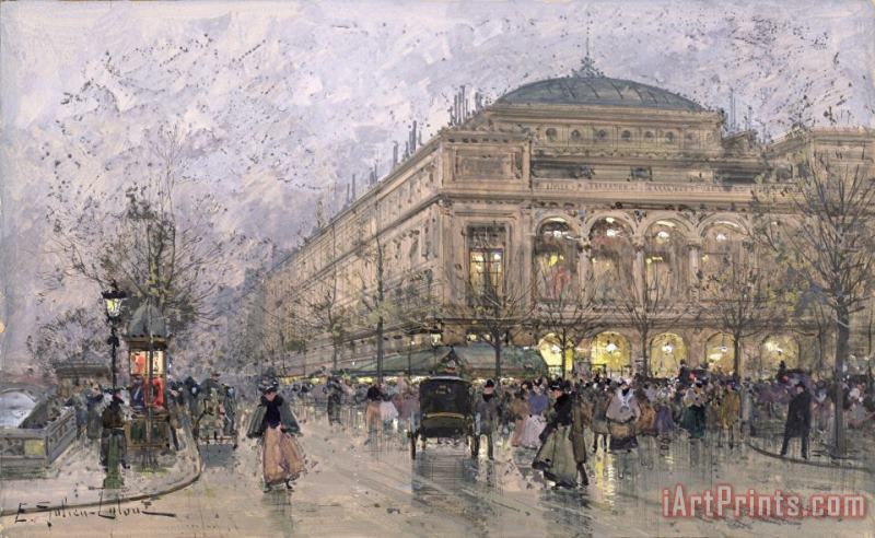 Eugene Galien-Laloue Parisian Street Scene Art Print