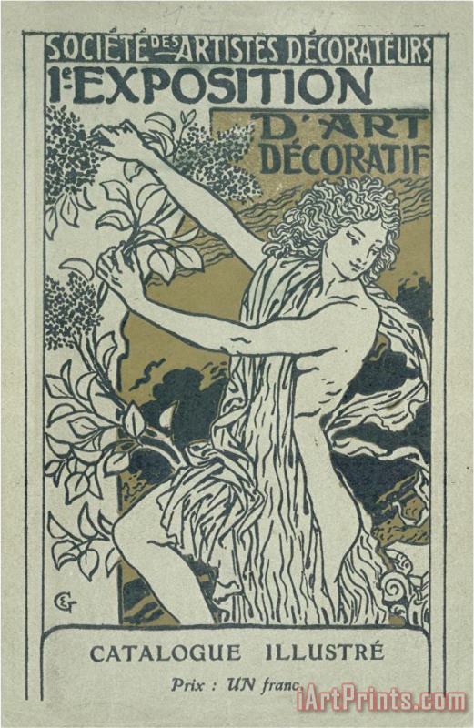 Eugene Grasset Catalogue Cover for The 1st Exhibition of Decorative Art in Paris January 1901 Art Painting