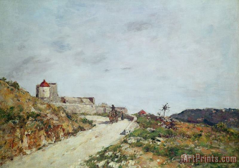 Eugene Louis Boudin The Road to the Citadel at Villefranche Art Print