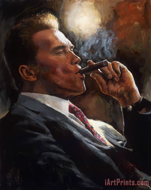 Fabian Perez Arnold Schwarzenegger, 2020 Art Painting