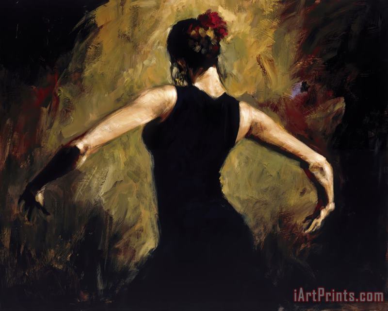 Fabian Perez Flamenco III Art Painting