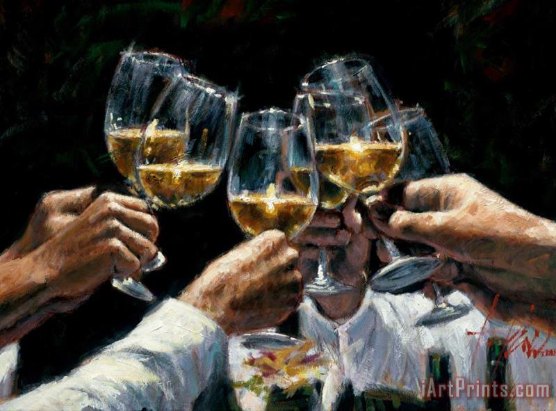 Fabian Perez For a Better Life II White Wine Art Painting