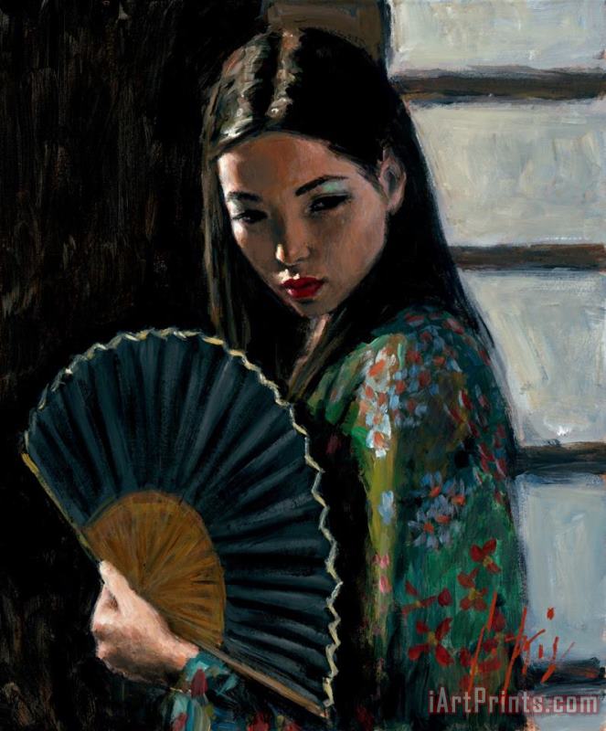 Japanese Girl painting - Fabian Perez Japanese Girl Art Print