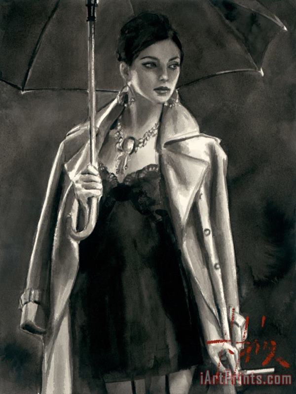 Fabian Perez Marissa with Umbrella Art Painting