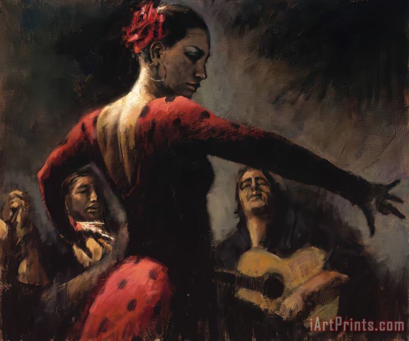 Fabian Perez Tablao Flamenco II Art Print