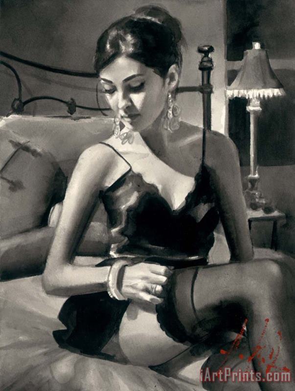 Tess on Bed painting - Fabian Perez Tess on Bed Art Print
