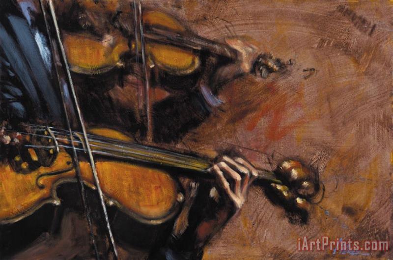 Violins painting - Fabian Perez Violins Art Print