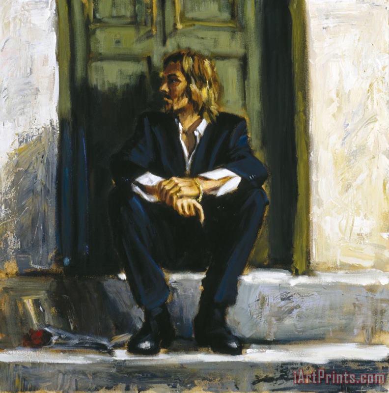 Waiting for The Romance to Come Back I painting - Fabian Perez Waiting for The Romance to Come Back I Art Print