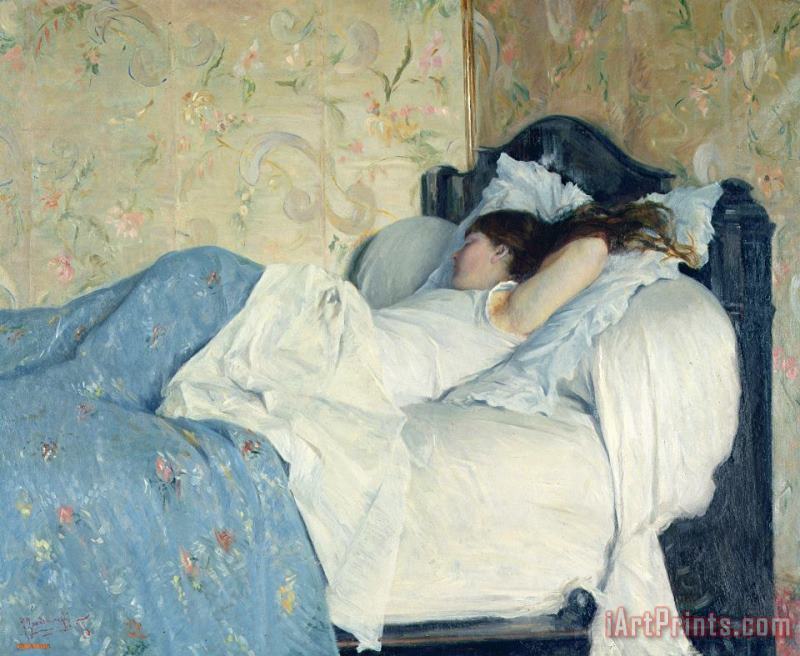 Federico Zandomeneghi In Bed Art Painting