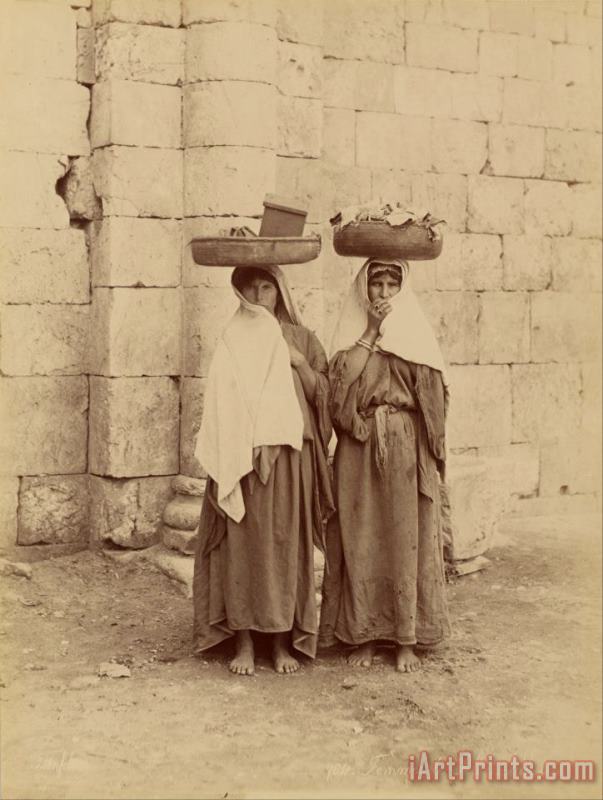 Felix Bonfils Femmes De Siloe, Palestine Art Print