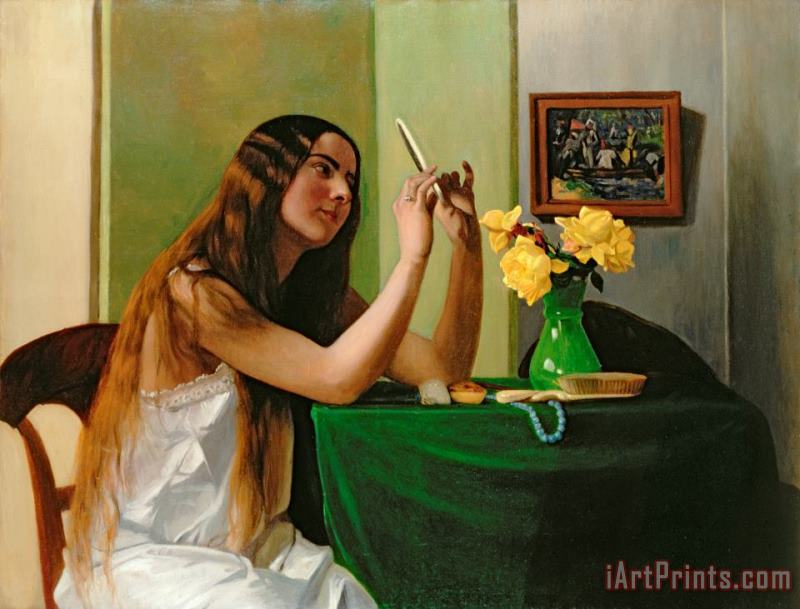 At the Dressing Table painting - Felix Edouard Vallotton At the Dressing Table Art Print