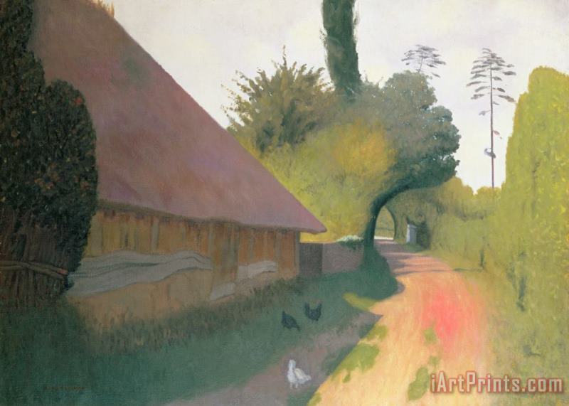 Felix Edouard Vallotton The Barn with the Great Thatched Roof Art Painting