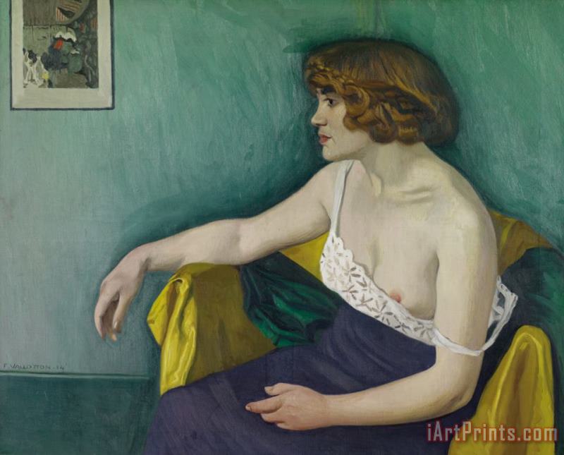 Felix Edouard Vallotton Young Woman Seated In Profile Art Print