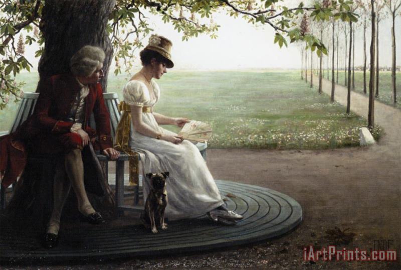 Courtship painting - Felix Friedrich Von Ende Courtship Art Print