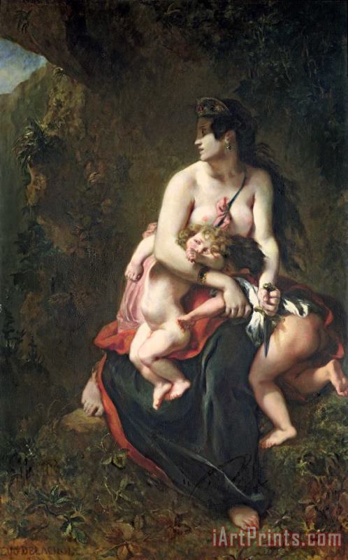 Ferdinand Victor Eugene Delacroix Medea Art Print