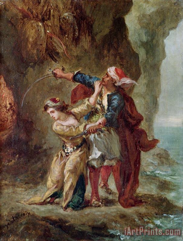 The Bride of Abydos painting - Ferdinand Victor Eugene Delacroix The Bride of Abydos Art Print