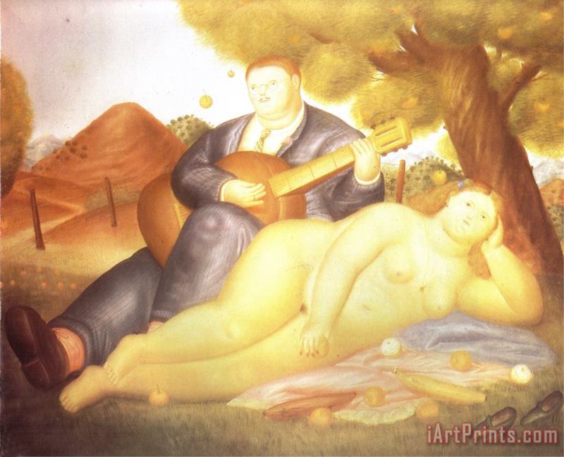 Concert in The Countryside painting - fernando botero Concert in The Countryside Art Print