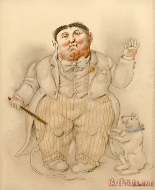 Fernando Botero Dwarf And Dog, 2006 Art Print