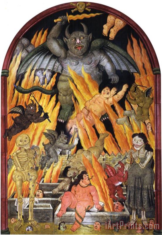 Gates of Hell painting - fernando botero Gates of Hell Art Print