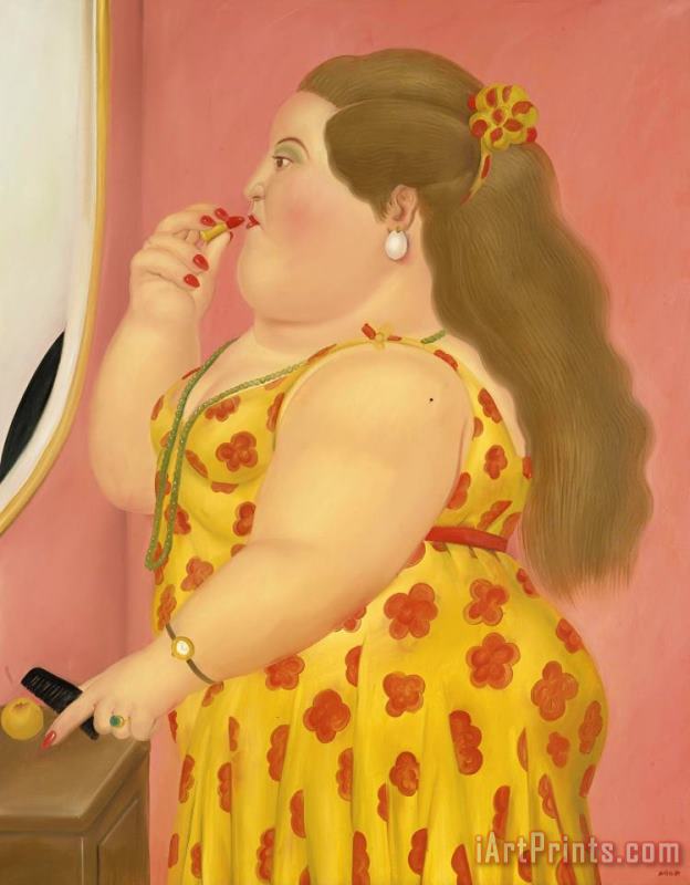 Fernando Botero La Toilette, 1980 Art Painting